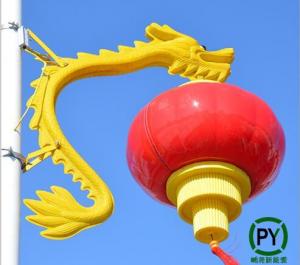 LED燈籠高高掛，小區年味越來越濃了